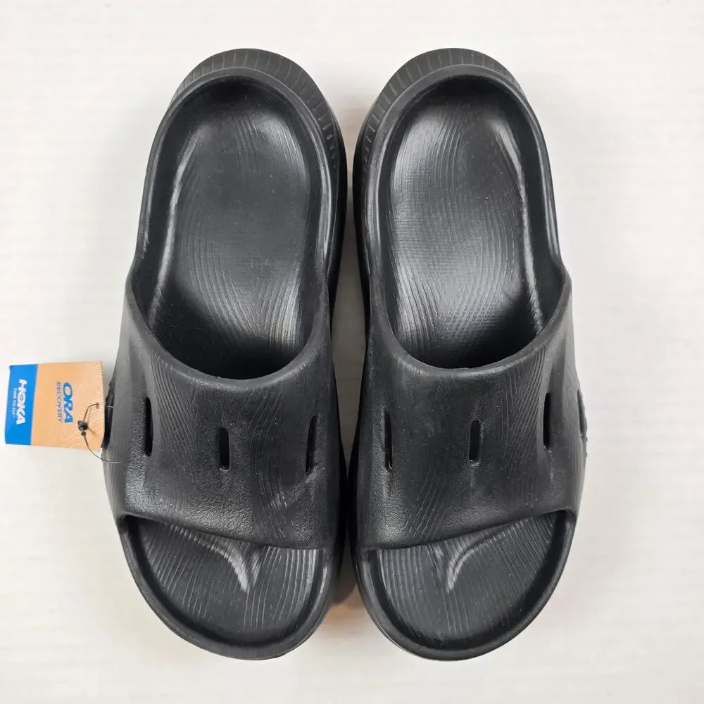 Hoka Ora Recovery Slide 3 Womens Size 6 Black Comfort Sandals